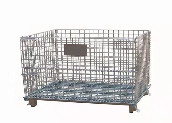 Vouwbare Odm van het Opslagkader Draad Mesh Pallet Cages Without Wheels
