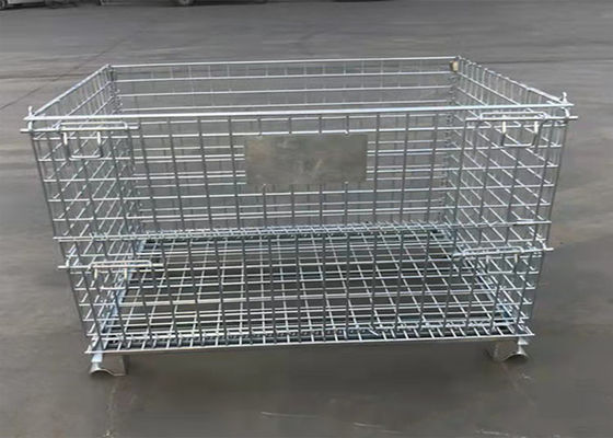 Vouwbare Odm van het Opslagkader Draad Mesh Pallet Cages Without Wheels