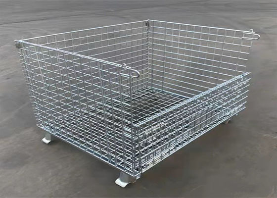 Opslag die 6mm de Doos van de de Kooiomzet van de Metaalpallet het Plastic Bespuiten vouwen