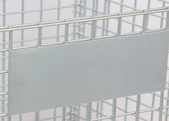 Zilveren Witte 6,4 Mm de Vouwbare van Draadmesh cage electrostatic spraying turnover Logistiek Uitdrukkelijke