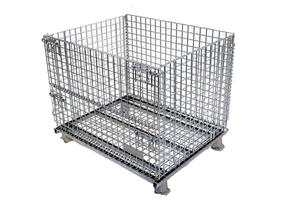 Druk Sorterend Pakhuis 6.4mm Vouwbare Draad Mesh Cage Turnover Iron Frame uit