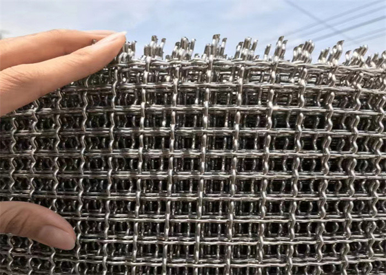 Diamond Hole Corrugated Metal Crimped Geweven Draad Mesh Decorative Steel Plate