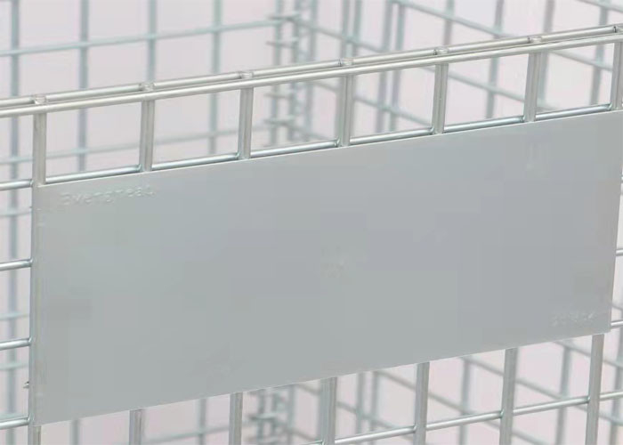 Zilveren Witte 6,4 Mm de Vouwbare van Draadmesh cage electrostatic spraying turnover Logistiek Uitdrukkelijke