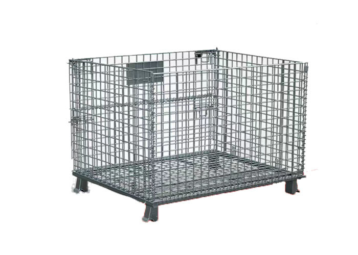 Druk Sorterend Pakhuis 6.4mm Vouwbare Draad Mesh Cage Turnover Iron Frame uit